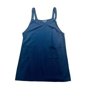 ModCloth Overall Dress Women's Medium Pockets Sleeveless Stretch Casual